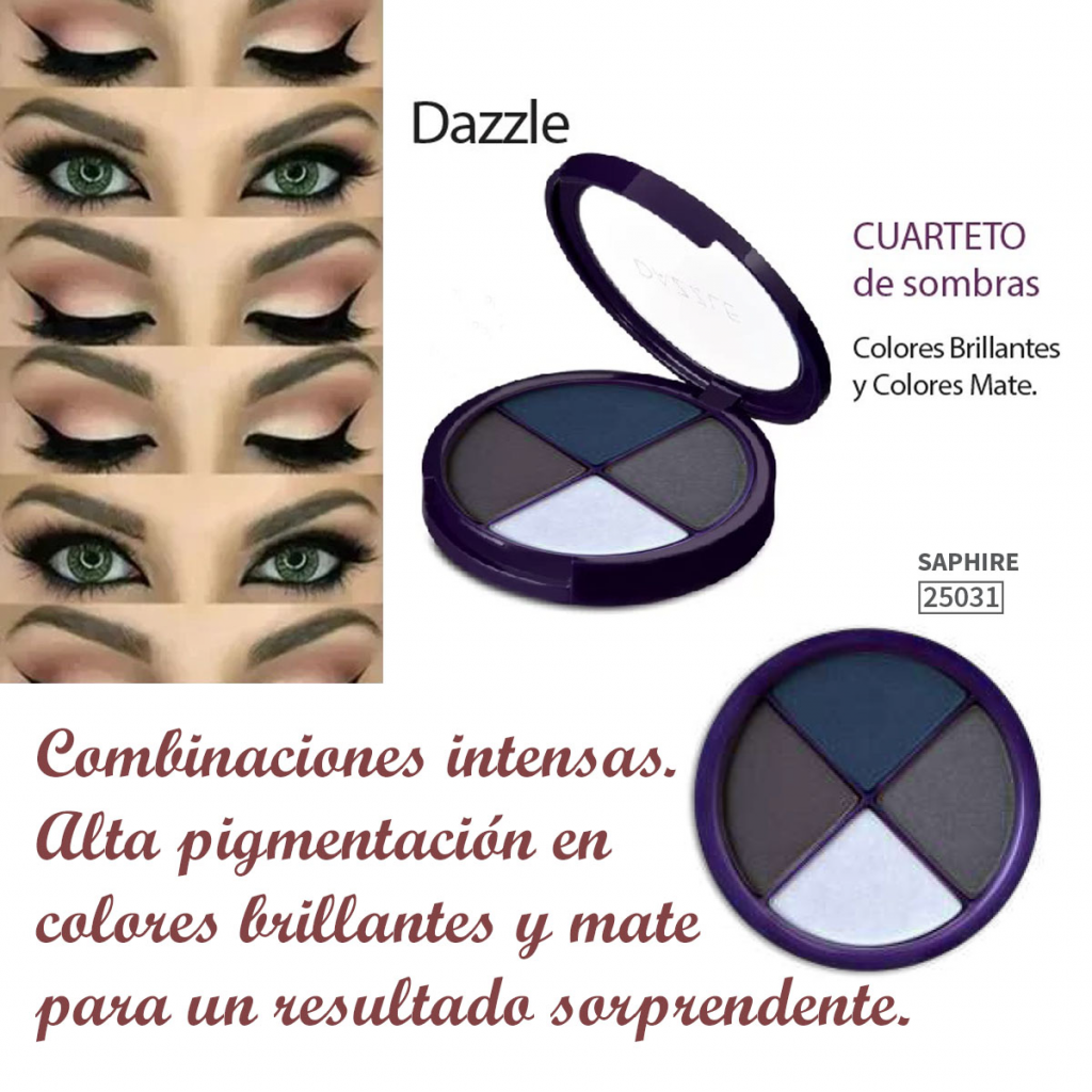 Sombras Quarteto Sahire Dazzle Belleza Femenina Maquillaje