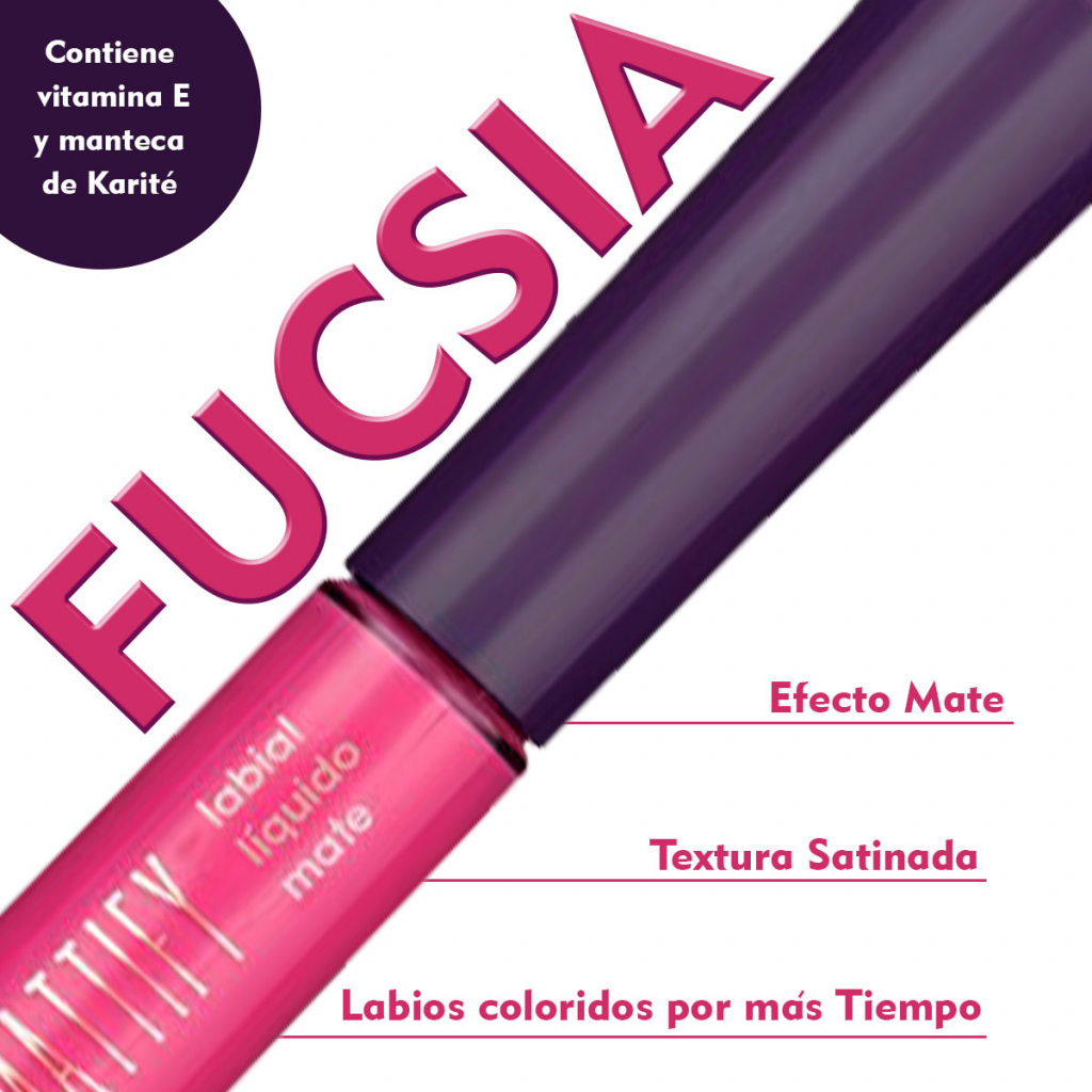Labial Liquido Mate Fucsia HND Belleza Labios Mujer