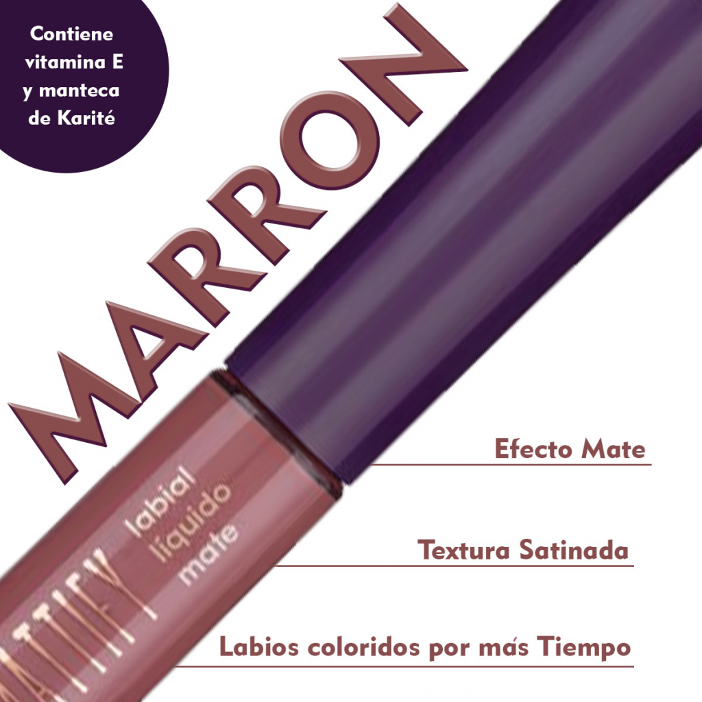 Labial Liquido Mate Marrón HND Maquillaje Labios Mujer