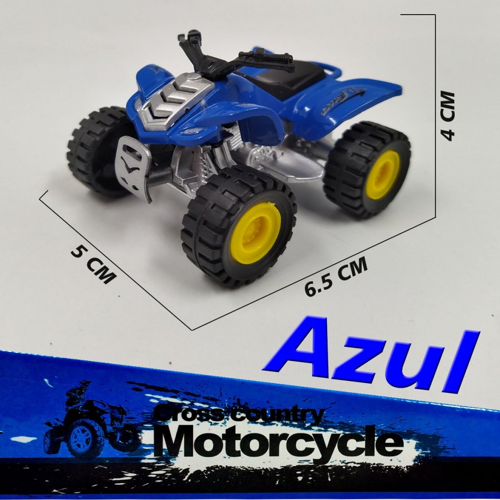 Motos Cuatrimotos Juguete Vehículo Escala Infantil Juguetería Azul