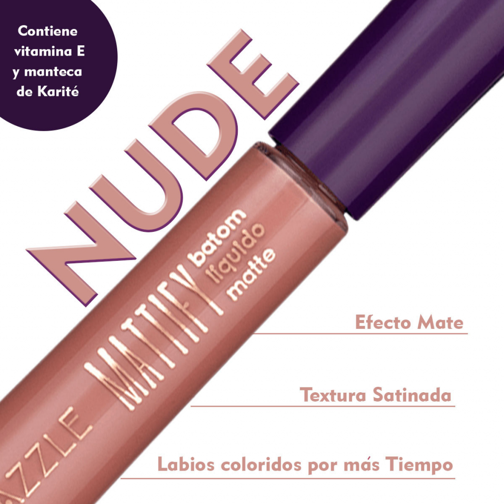 Labial Liquido Mate Nude HND Maquillaje Belleza Labios Mujer