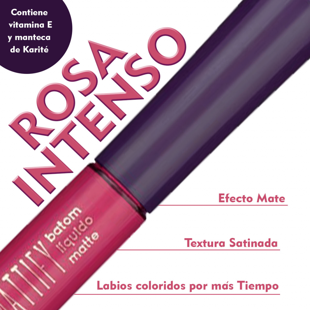 Labial Liquido Mate Rosa Intenso HND Maquillaje Labios Mujer