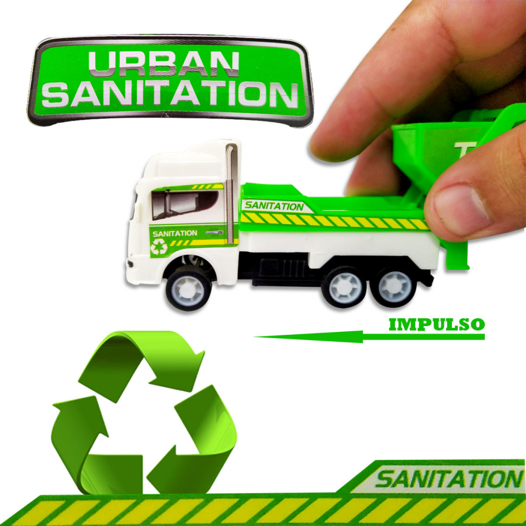 Set Carros Basura Escala Juguete Vehículos Juguetería