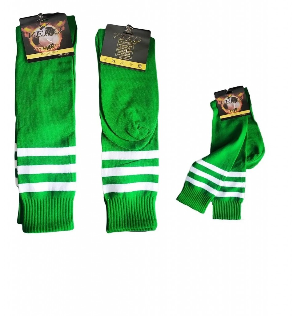 Medias Futboleras Deportivas Verde Unisex Fútbol Calcetines 10-12