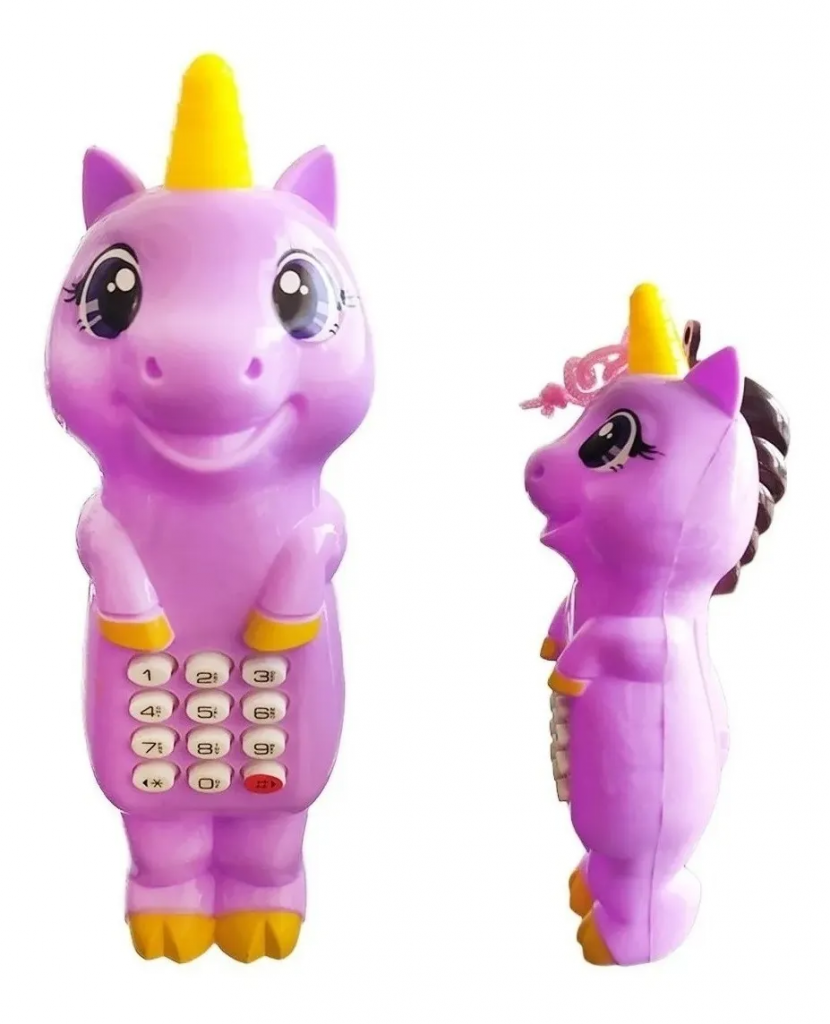 Unicornio Celular Bebé Teléfono Juguete Didáctico Juguetería Morado