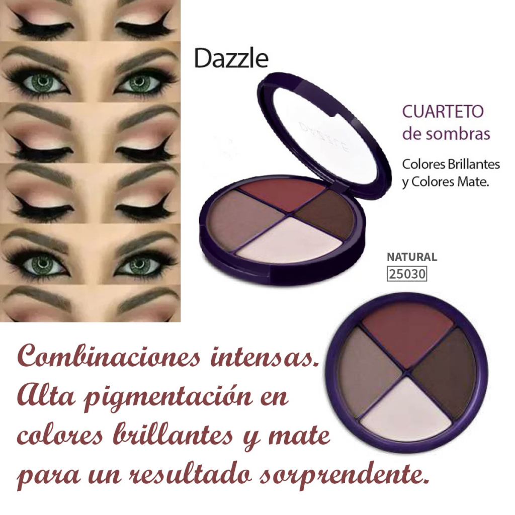 Sombras Quarteto Natural HND Dazzle Belleza Maquillaje