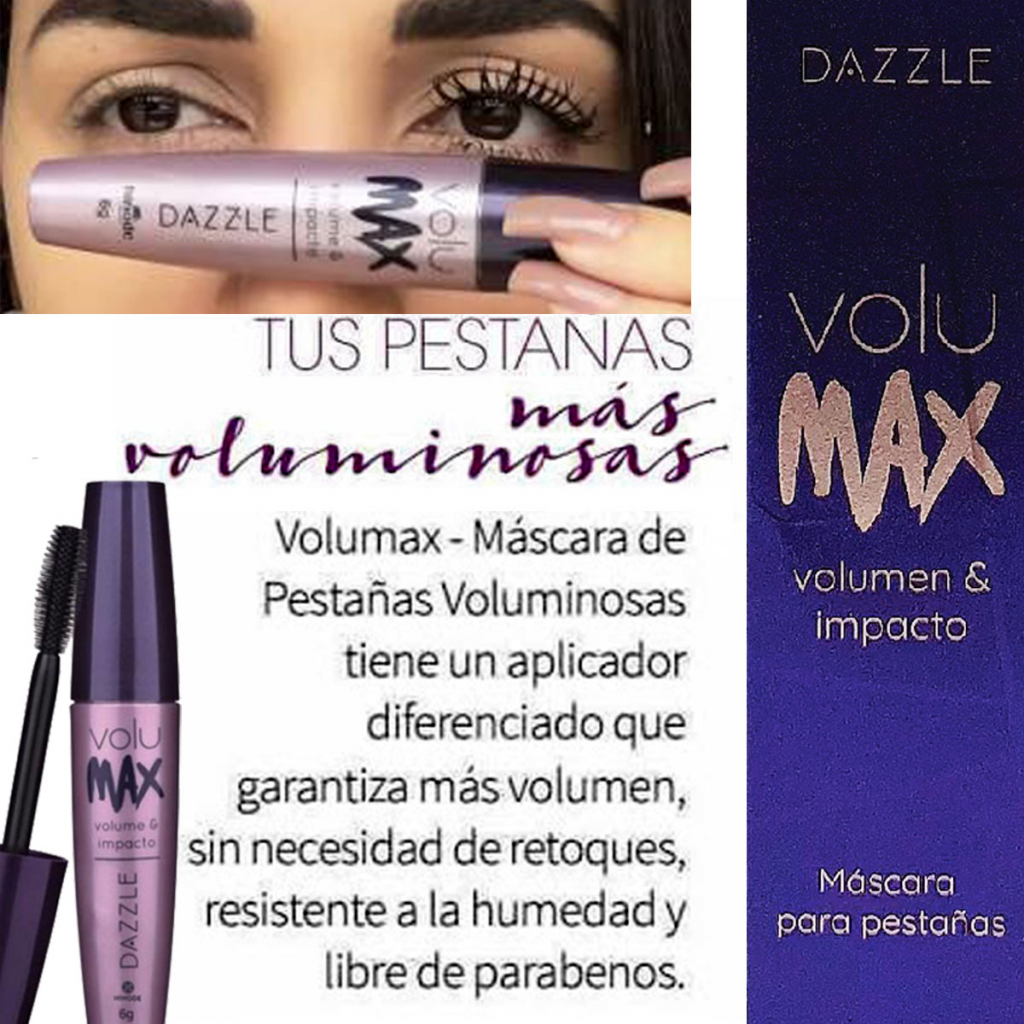 Mascara Pestañas Volumax Maquillaje Pestañina Dazzle
