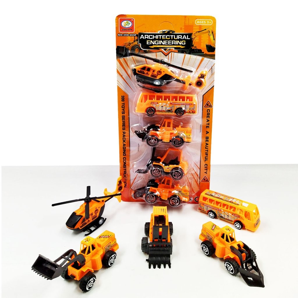 Carros Construcción Juguete Set Escala Vehículos Juguetería DJ4189