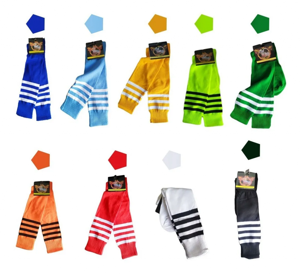 Medias Futboleras Deportivas Verde Neon Unisex Fútbol Calcetines 10-12