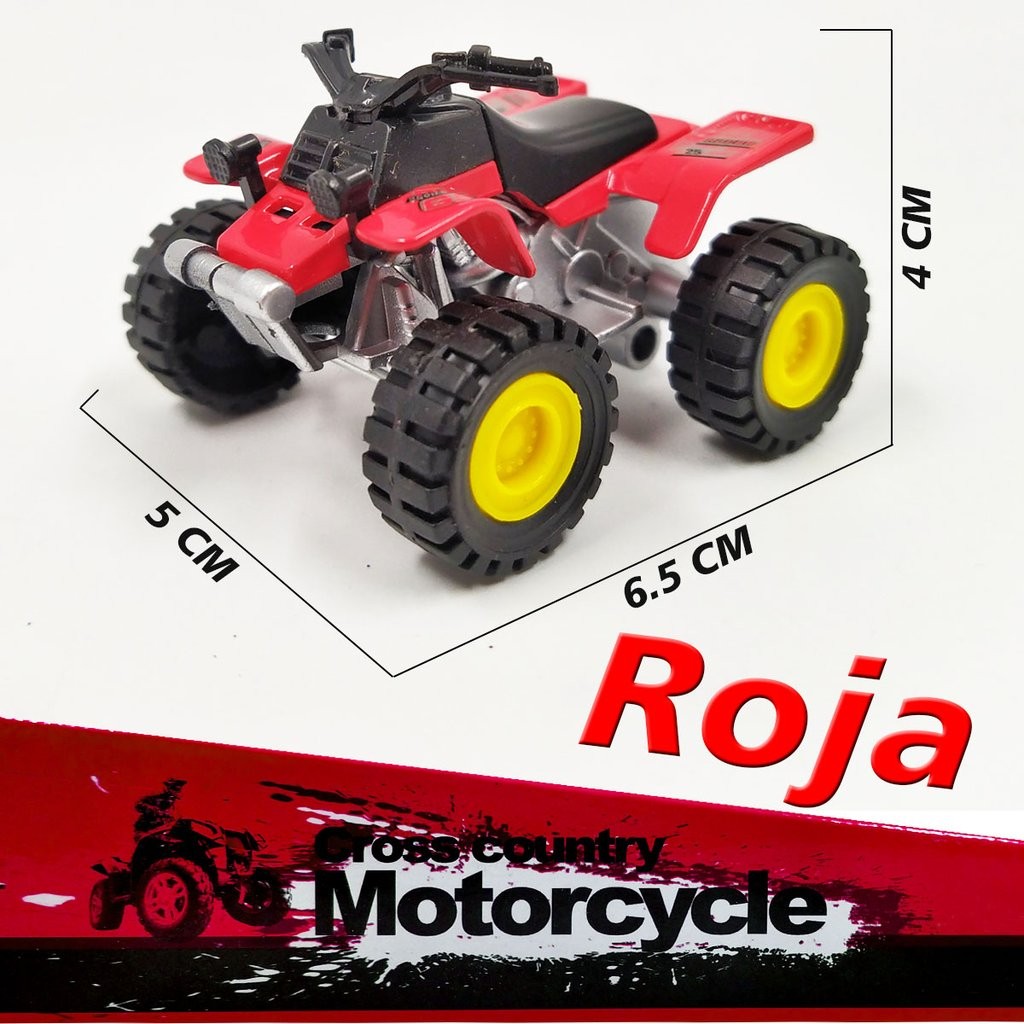 Motos Cuatrimotos Juguete Vehículo Escala Infantil Juguetería Rojo