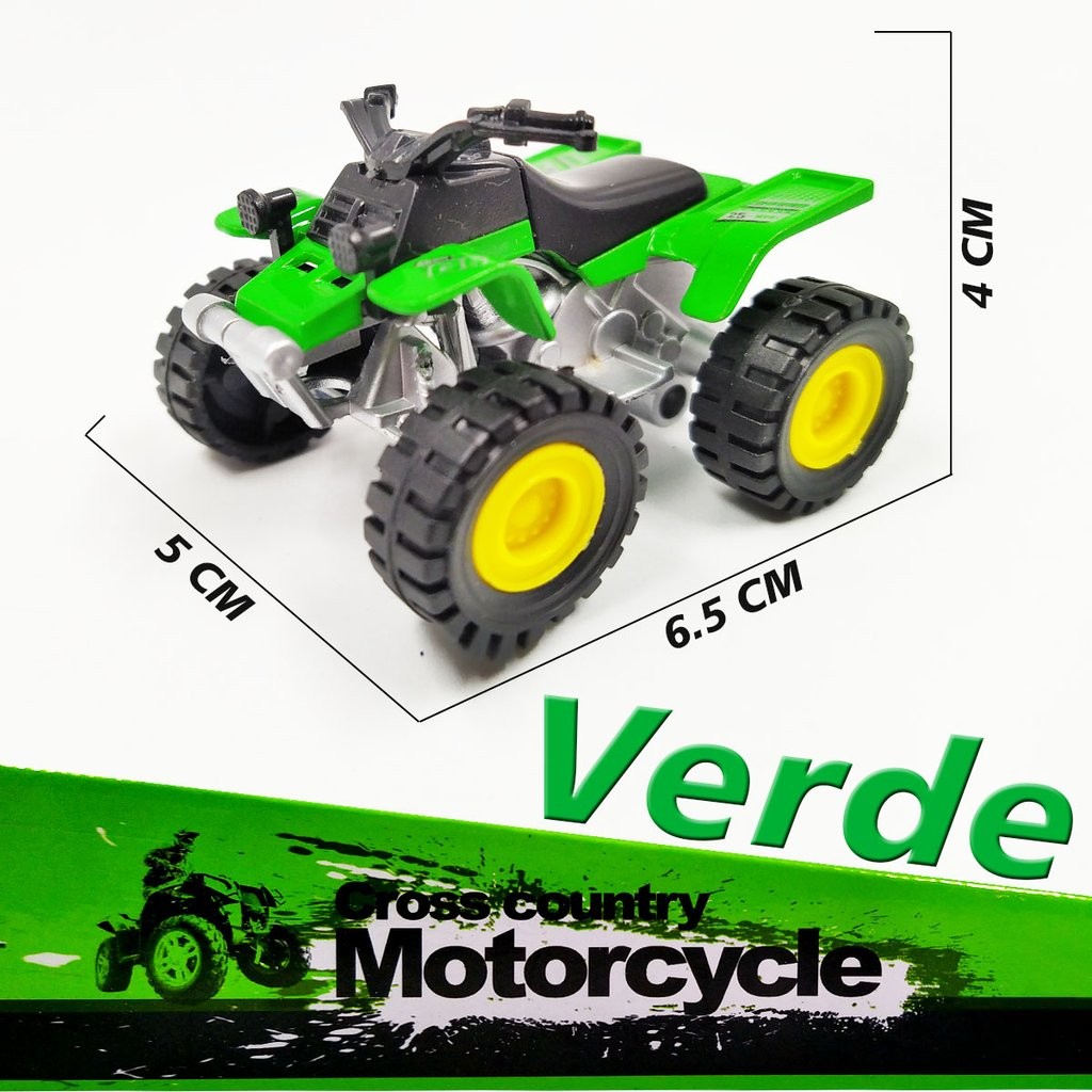 Motos Cuatrimotos Juguete Vehículo Escala Infantil Juguetería Verde