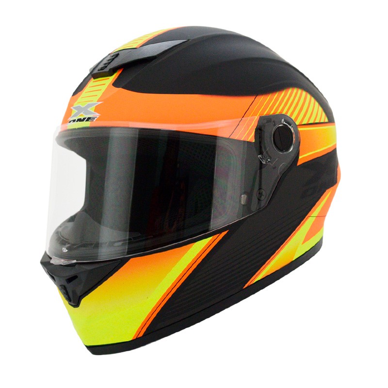 Casco Integral X-one 500 GT Zeto Negro Mate Amarillo Neon Talla L
