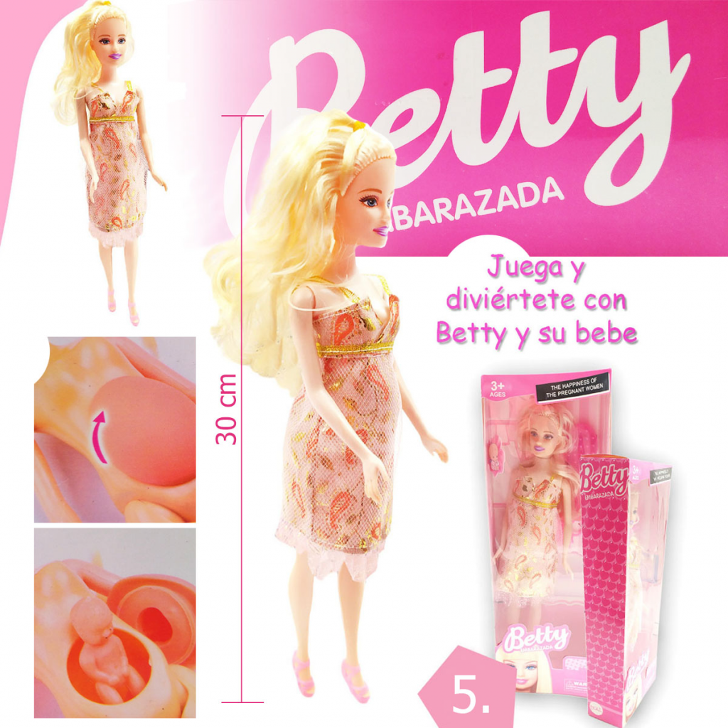Muñeca Juguete Tipo Barbie Embarazada Hermosa DJ2822F-5