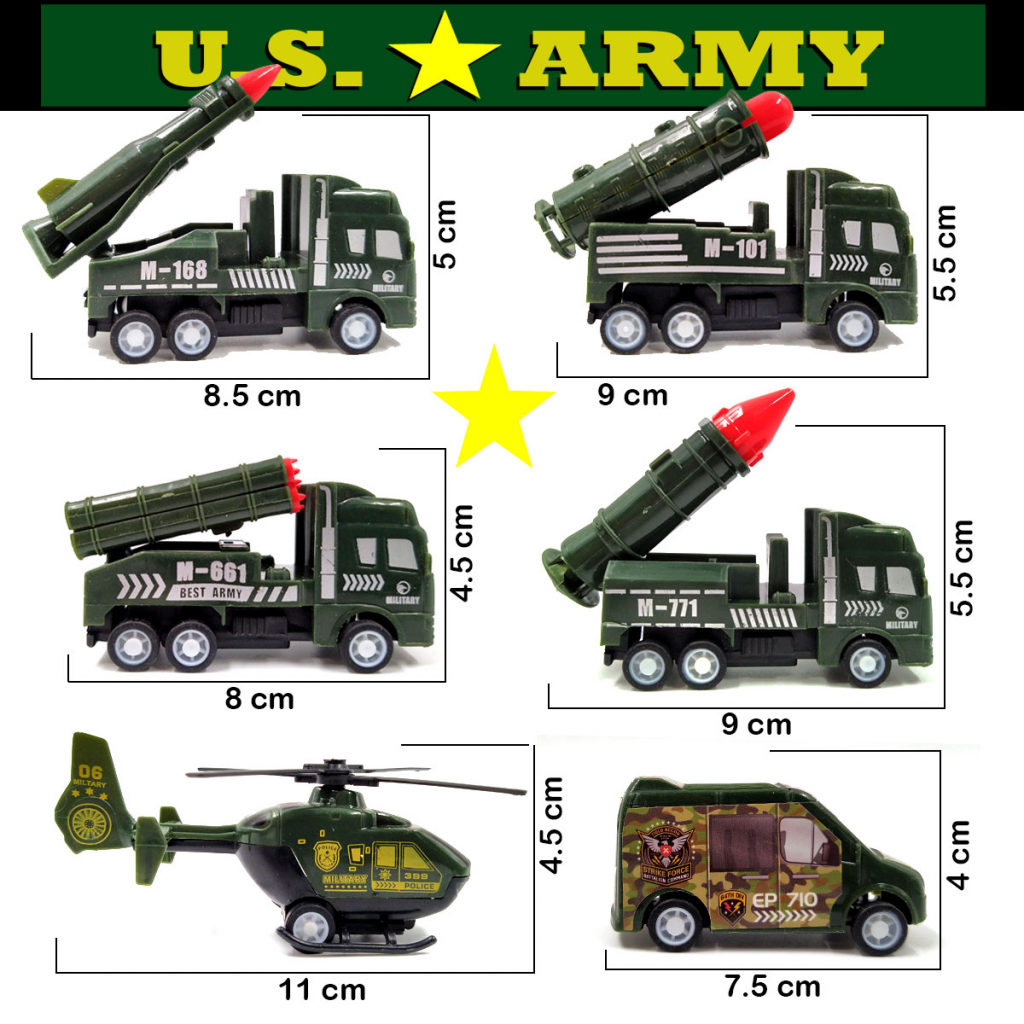 Set Coleccionable de carros Militares Bomberos Basura Infantiles