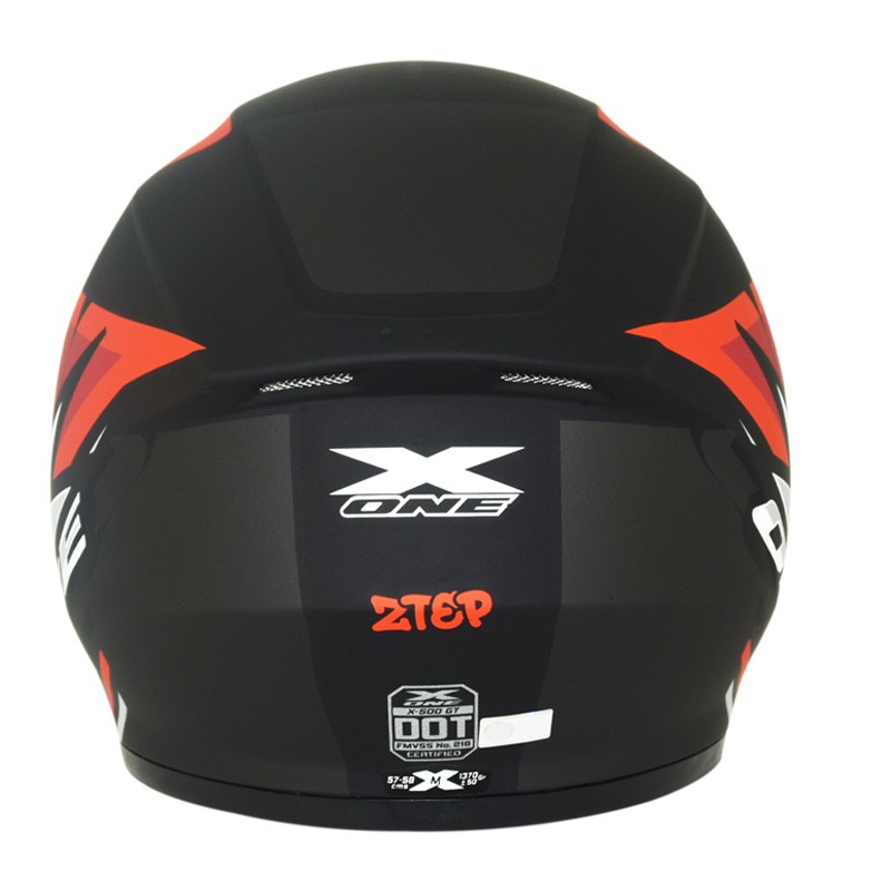 Casco Integral X-one 500 GT Ztep Negro Mate Rojo Talla L