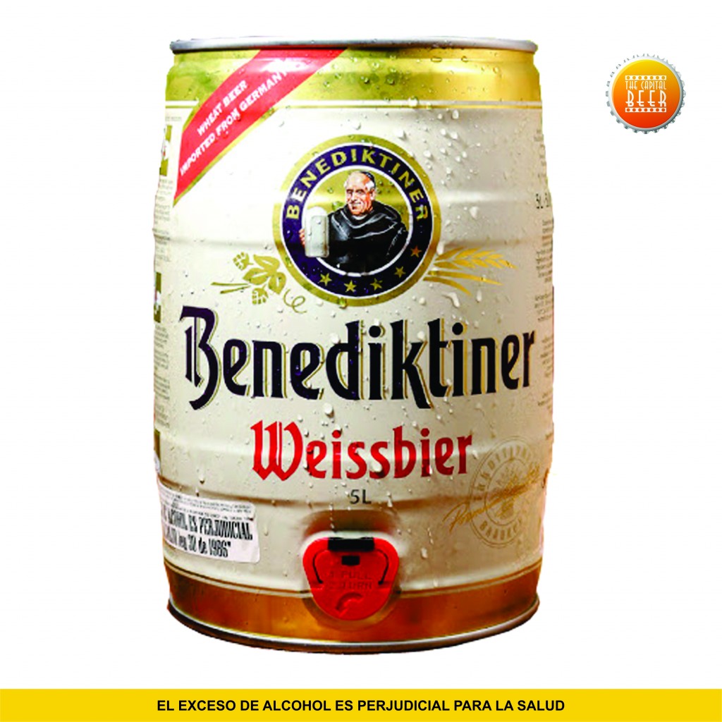 Barril de cerveza alemana Benediktiner Weissbier - 5 Litros