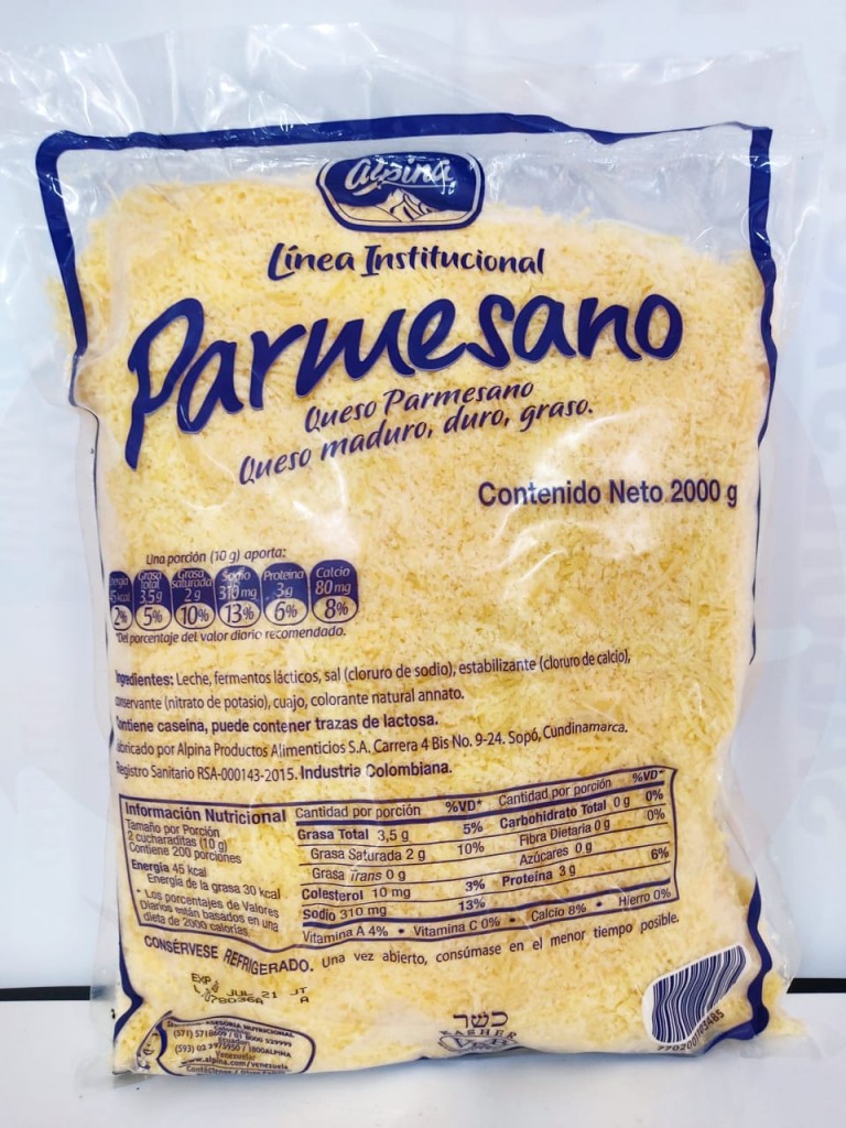 queso parmesano alpina 2Kg