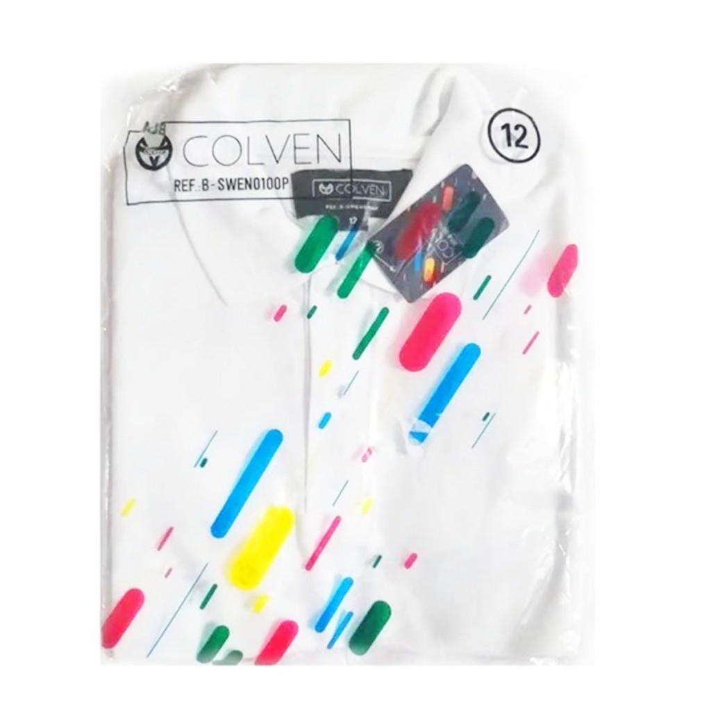 Camiseta Tipo Polo Blanca Camisas Escolar Deporte Niños Uniforme