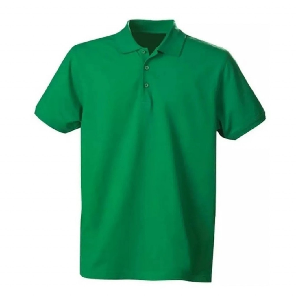 Camiseta Tipo Polo Verde Camisas Escolar Deporte Niños Uniforme