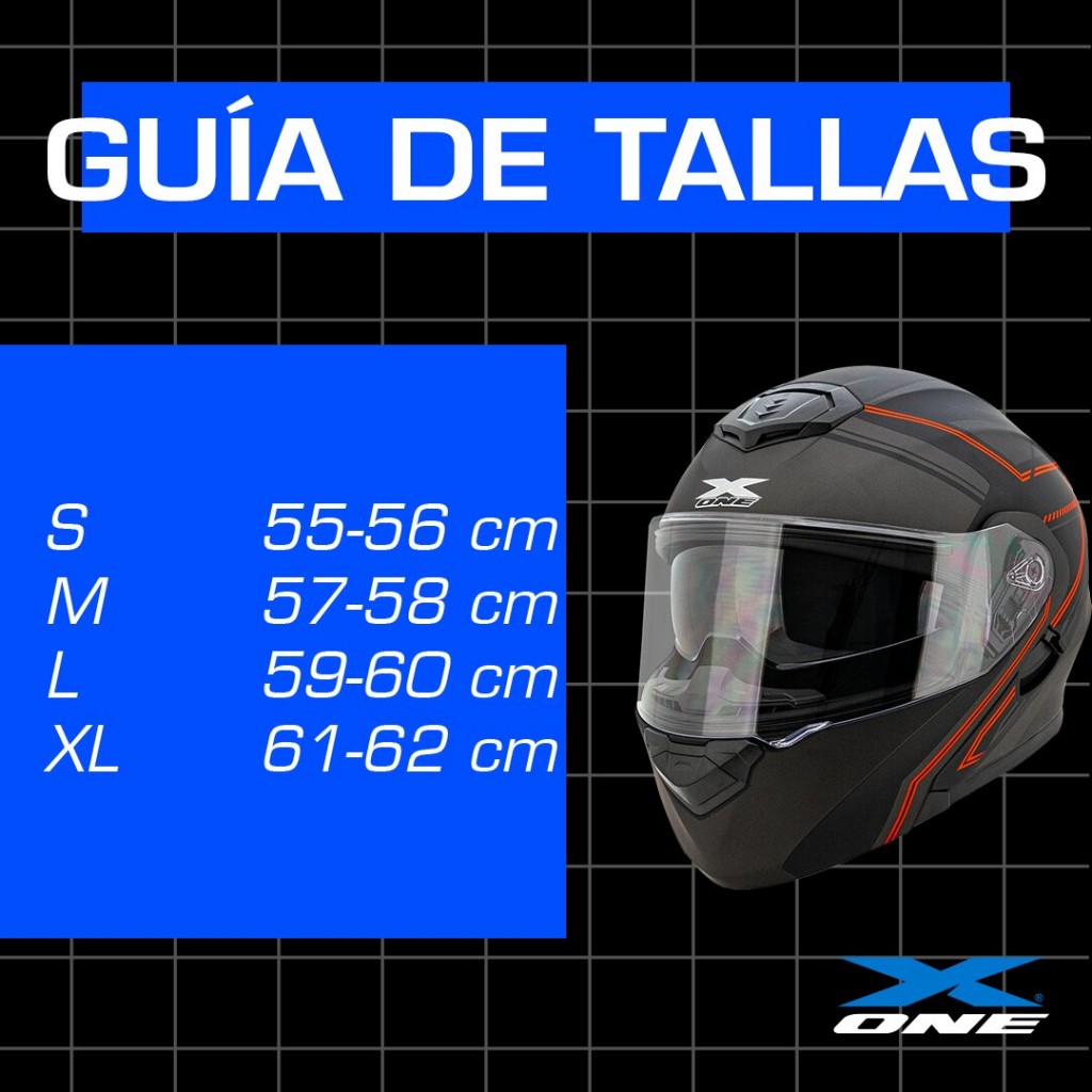 Casco Integral X-one 500 GT Zeto Negro Mate Azul Talla L