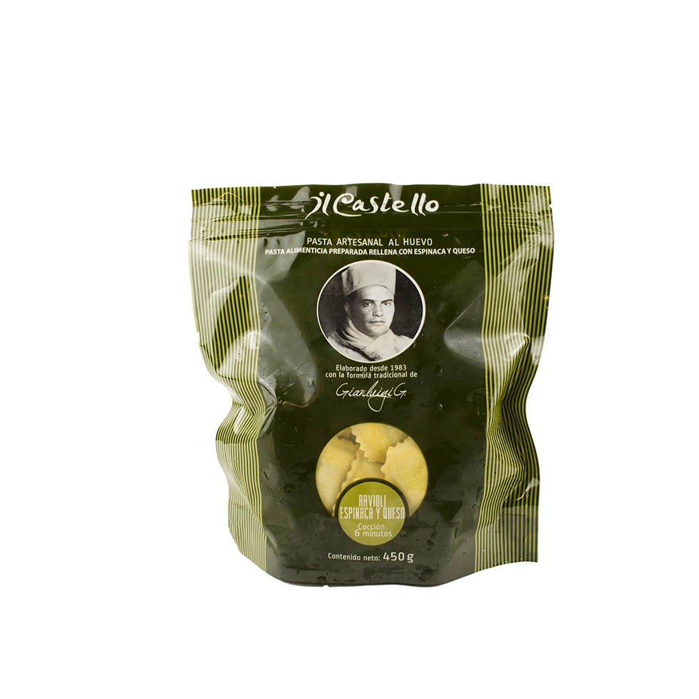 RAVIOLI ESPINACA Y QUESO CASTELLO* 450GR