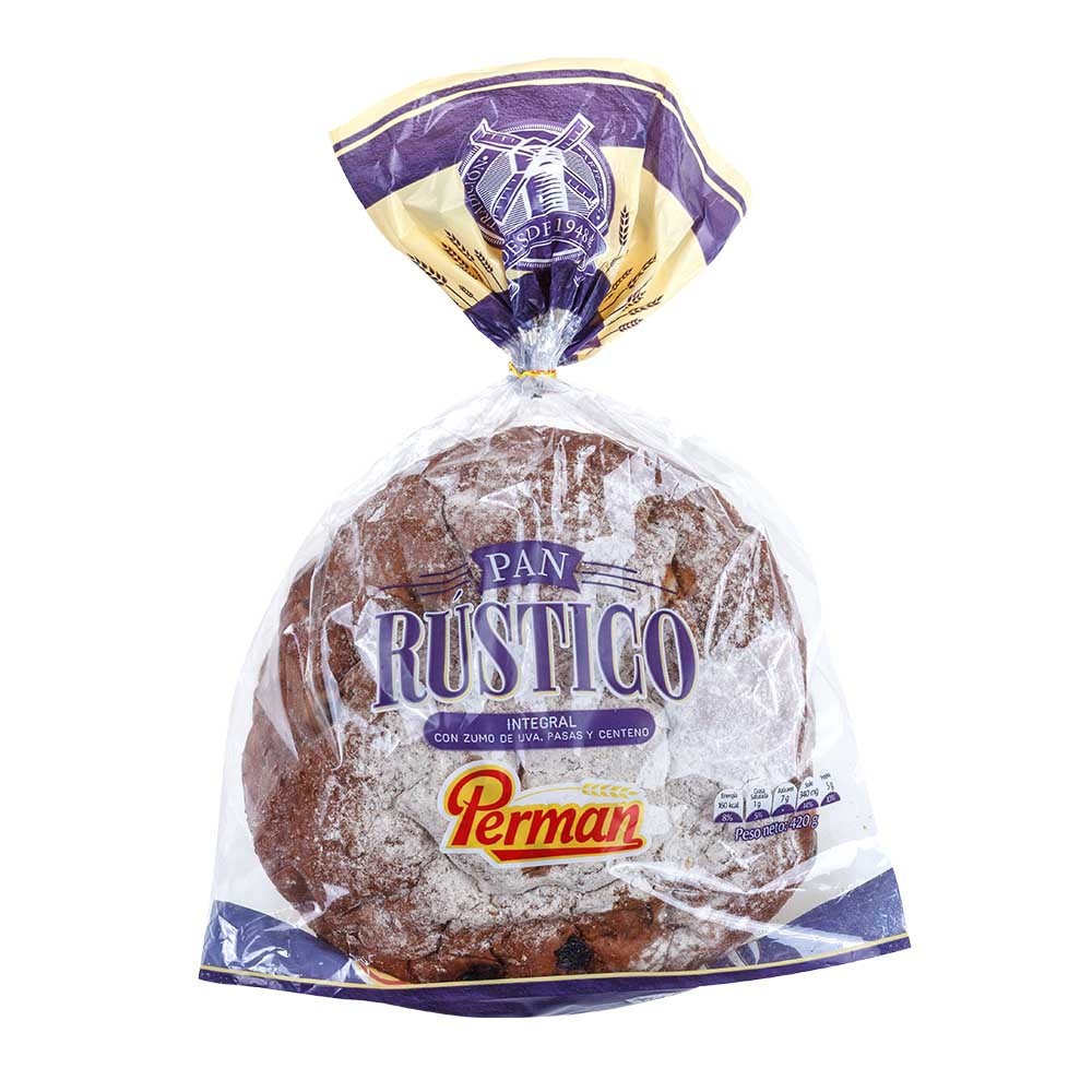 PAN INTEGRAL UVAS CON PASAS PERMAN*420GR