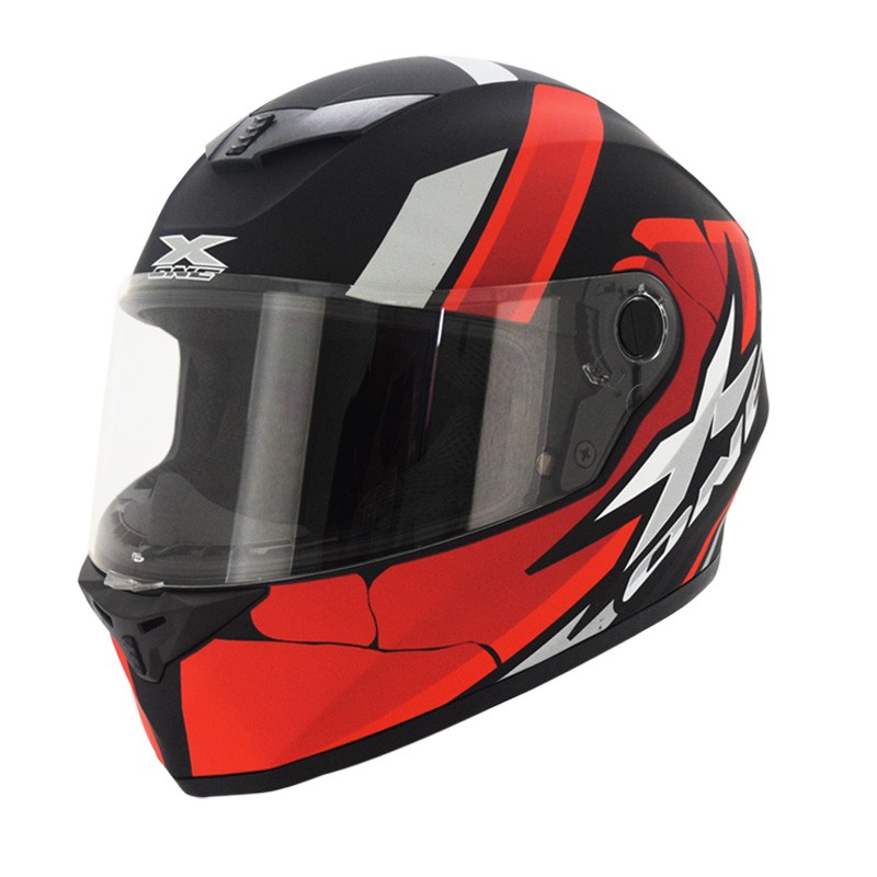 Casco Integral X-one 500 GT Ztep Negro Mate Rojo Talla L