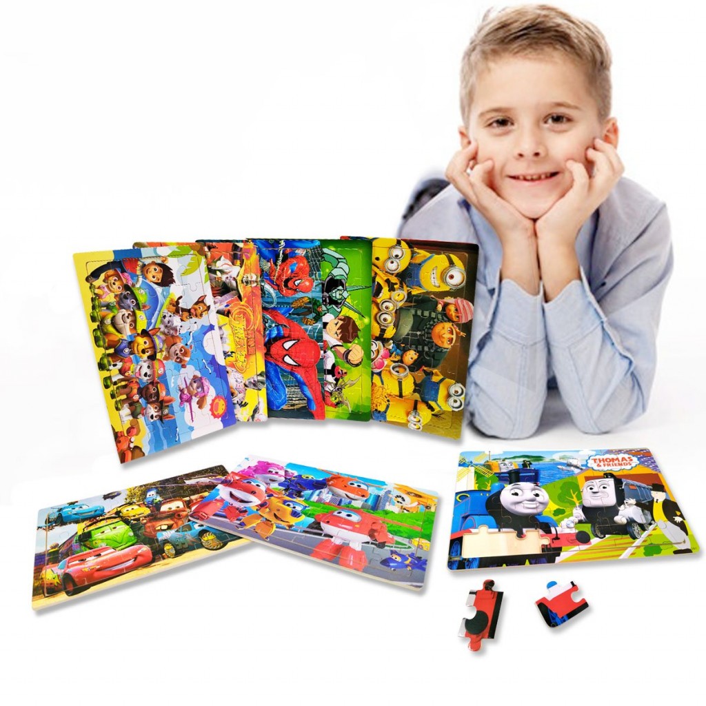 ROMPECABEZAS MADERA PERSONAJES CARS DIDÁCTICOS JUGUETERÍA NIÑOS