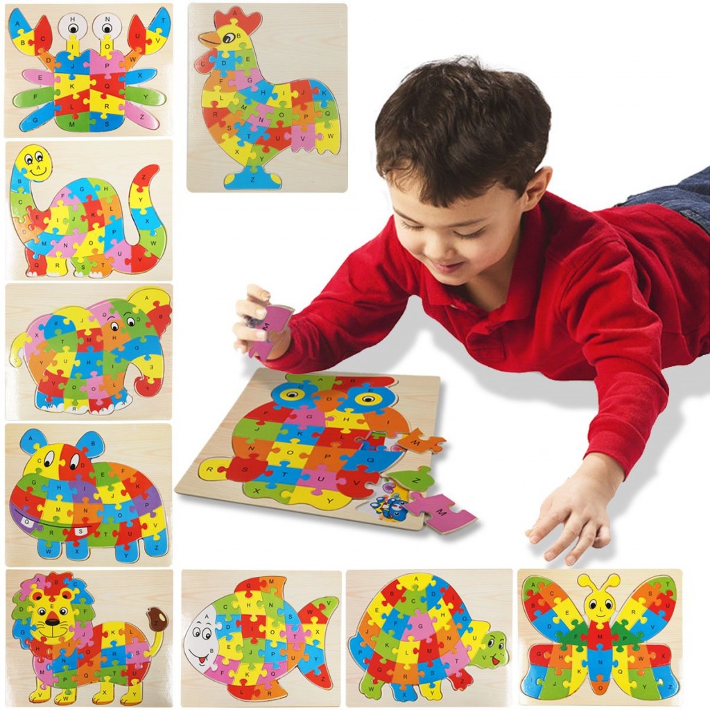 ROMPECABEZAS MADERA ANIMALES GALLO DIDÁCTICOS JUGUETERÍA NIÑOS