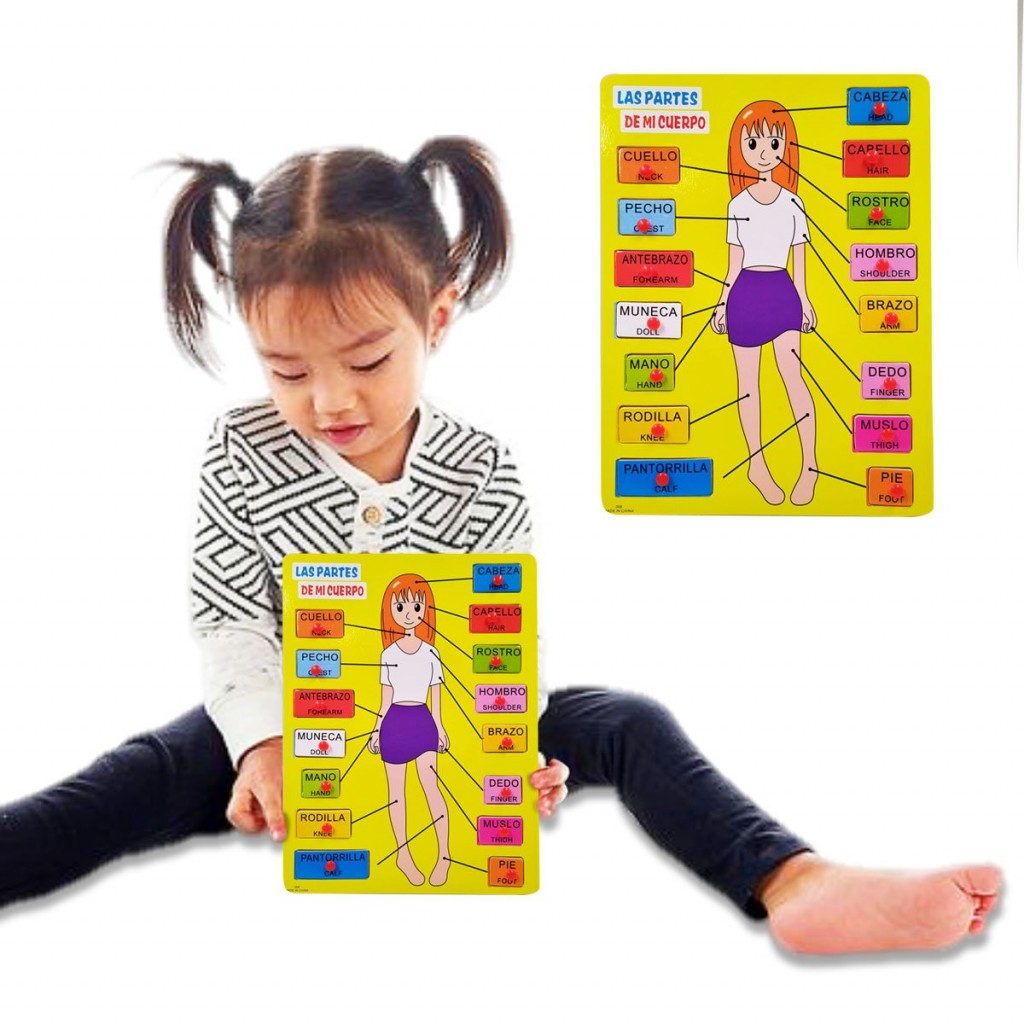 ROMPECABEZAS PARTES DEL CUERPO NIÑAS APRENDIZAJE JUGUETERÍA DIDÁCTICO