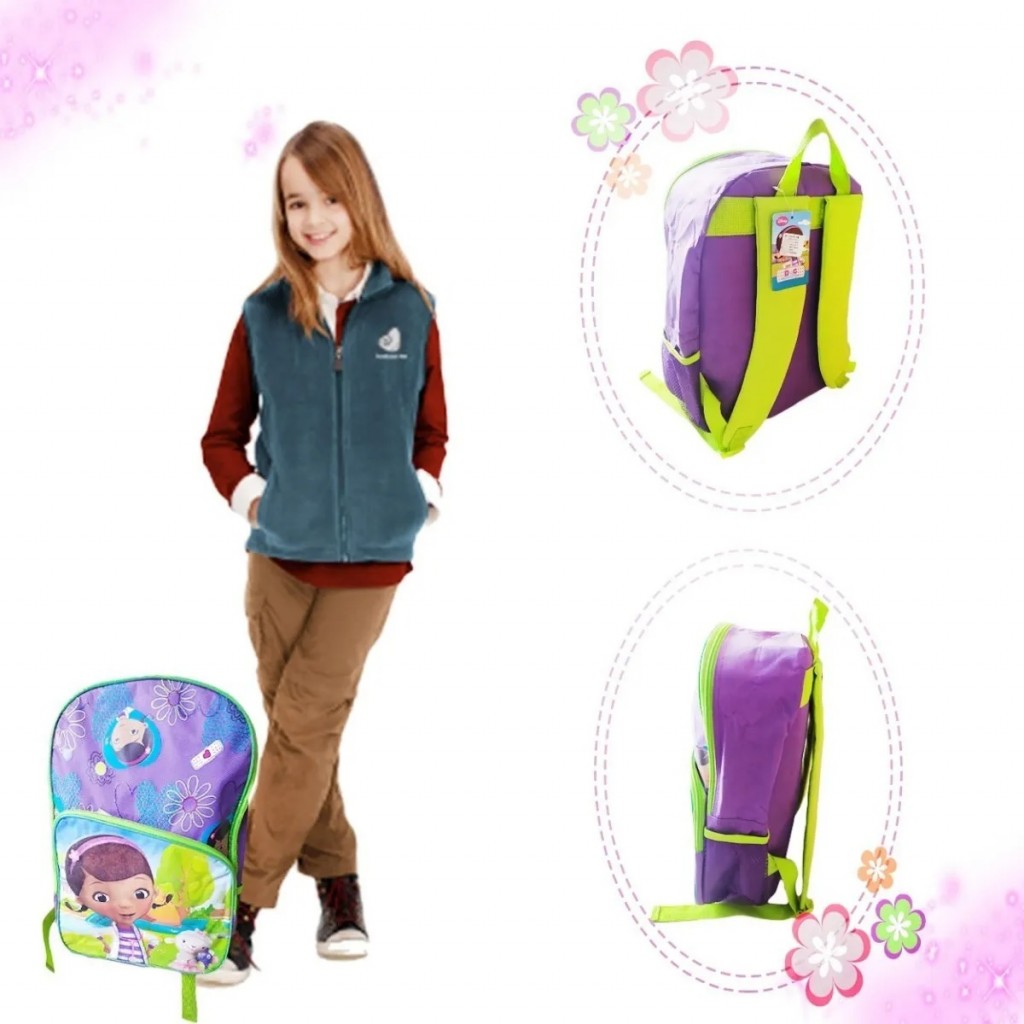 Morral Doctora Juguetes Original Disney Bolso Fino Escolar