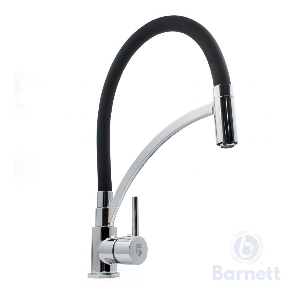 MONOCONTROL LAVAPLATOS FLEXIBLE CROMO CON NEGRO