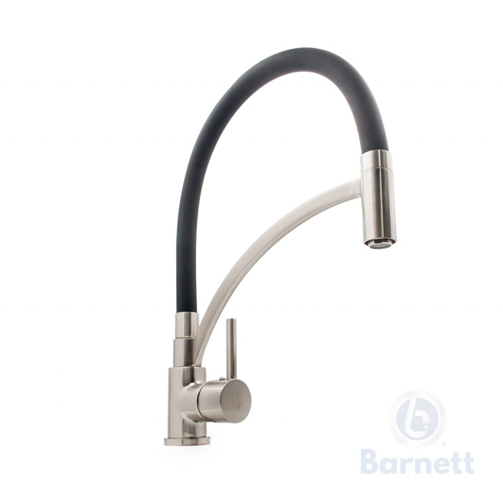 MONOCONTROL LAVAPLATOS FLEXIBLE ACERO 304 CON NEGRO
