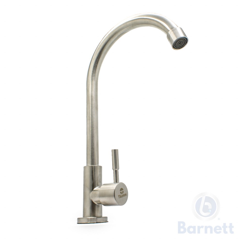 LLAVE LAVAPLATOS DE MESA ACERO 304 CUELLO REDONDO