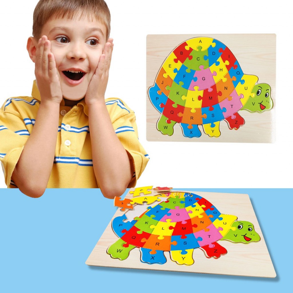 ROMPECABEZAS ANIMALES TORTUGA ABC DIDÁCTICO JUGUETERÍA APRENDIZAJE