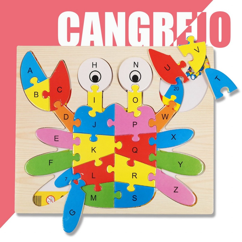 ROMPECABEZAS MADERA ANIMALES GALLO DIDÁCTICOS JUGUETERÍA NIÑOS