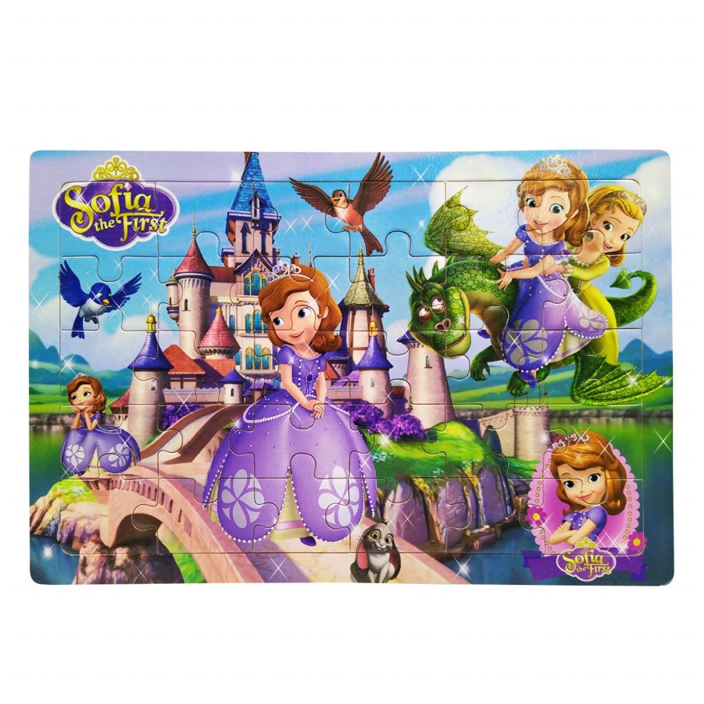 ROMPECABEZAS MADERA PERSONAJES PRINCESA SOFIA JUGUETERÍA NIÑOS NIÑAS