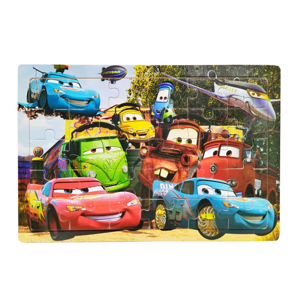 ROMPECABEZAS MADERA PERSONAJES CARS DIDÁCTICOS JUGUETERÍA NIÑOS