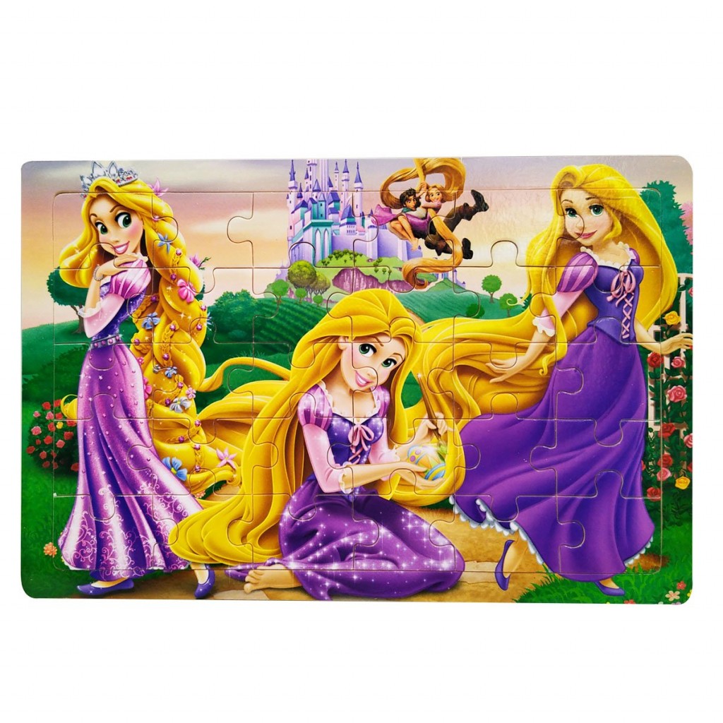 ROMPECABEZAS MADERA PERSONAJES RAPUNZEL JUGUETERÍA NIÑOS NIÑAS