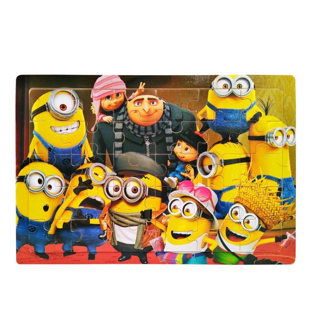 ROMPECABEZAS MADERA PERSONAJES MINIONS JUGUETERÍA NIÑOS