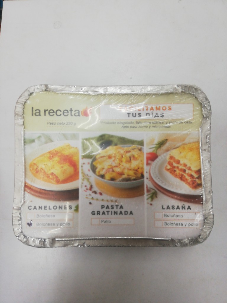 CANELON DE POLLO Y BOLONESA  x 240 GR