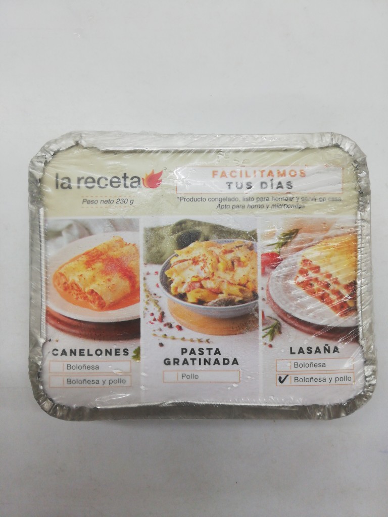 LASANA POLLO Y BOLONESA  x 240 GR