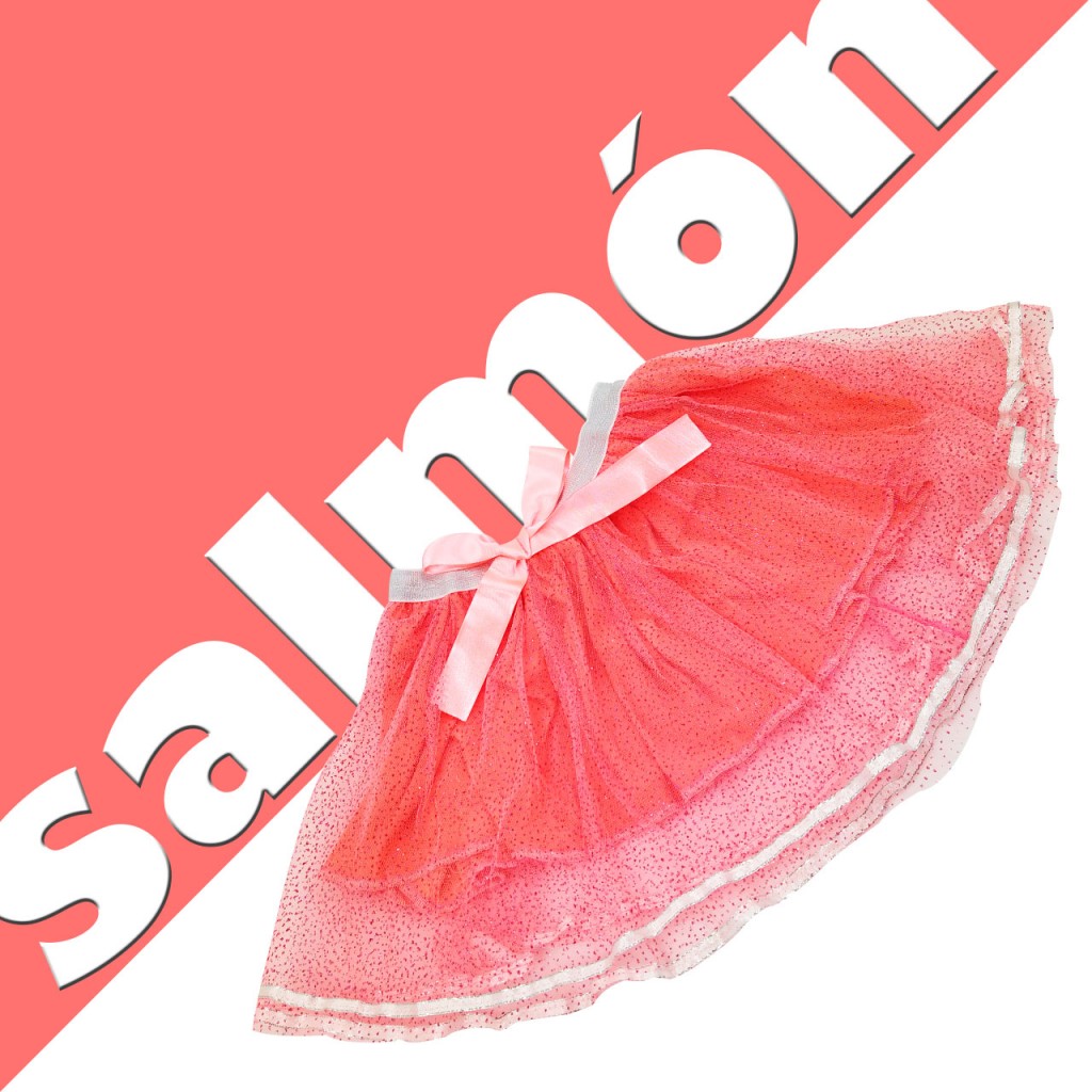 Tutu Falda Niña Fiesta Regalo Ballet Ropa Infantil Color Salmon