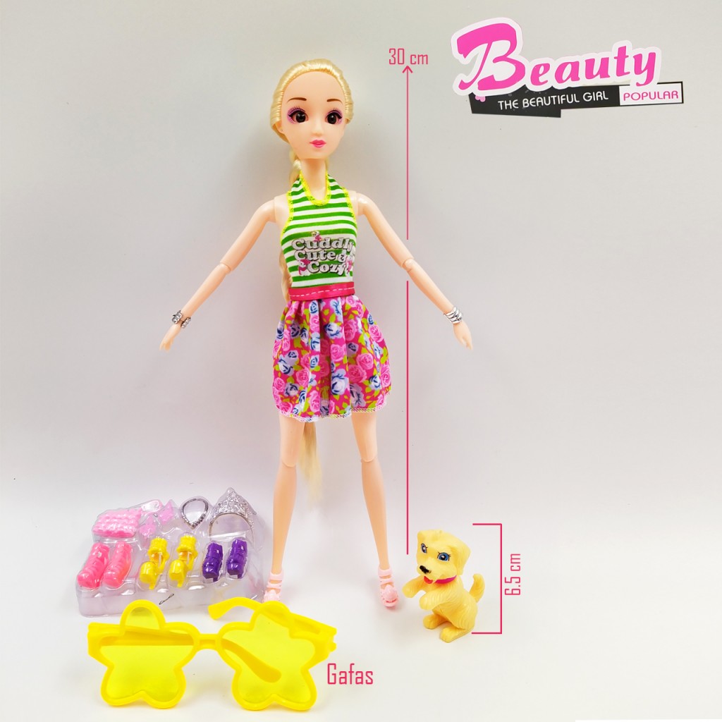 Muñeca Hermosa Articulada Juguete Niñas Accesorios