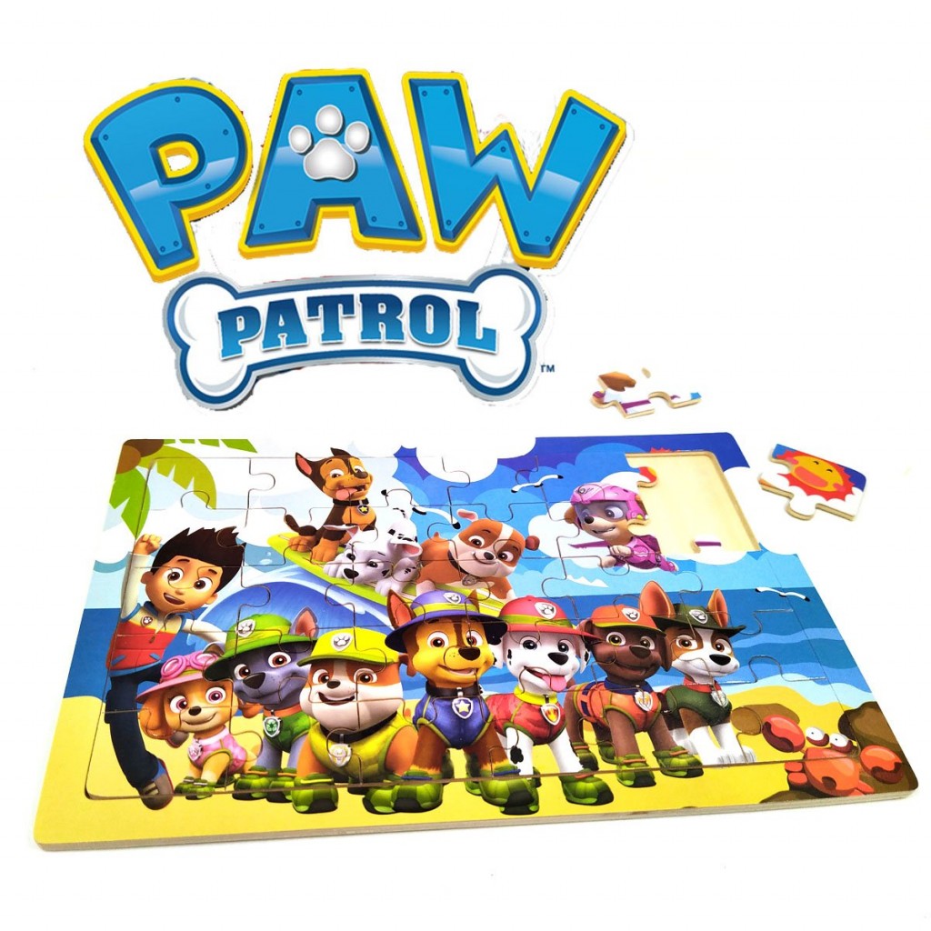ROMPECABEZAS MADERA PERSONAJES PAW PATROL DIDÁCTICOS JUGUETERÍA NIÑOS