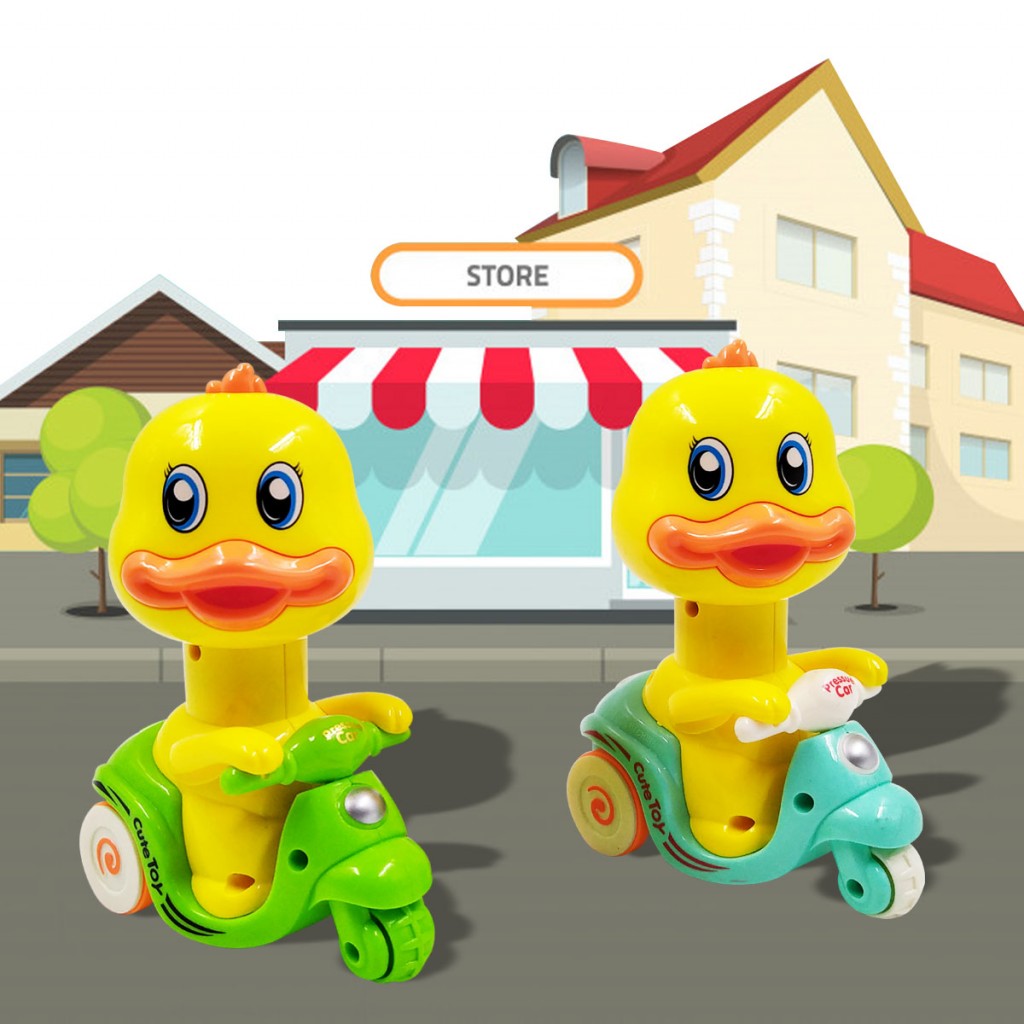 Pato Moto Juguete Motocicleta Fricción Juguetería Didáctico