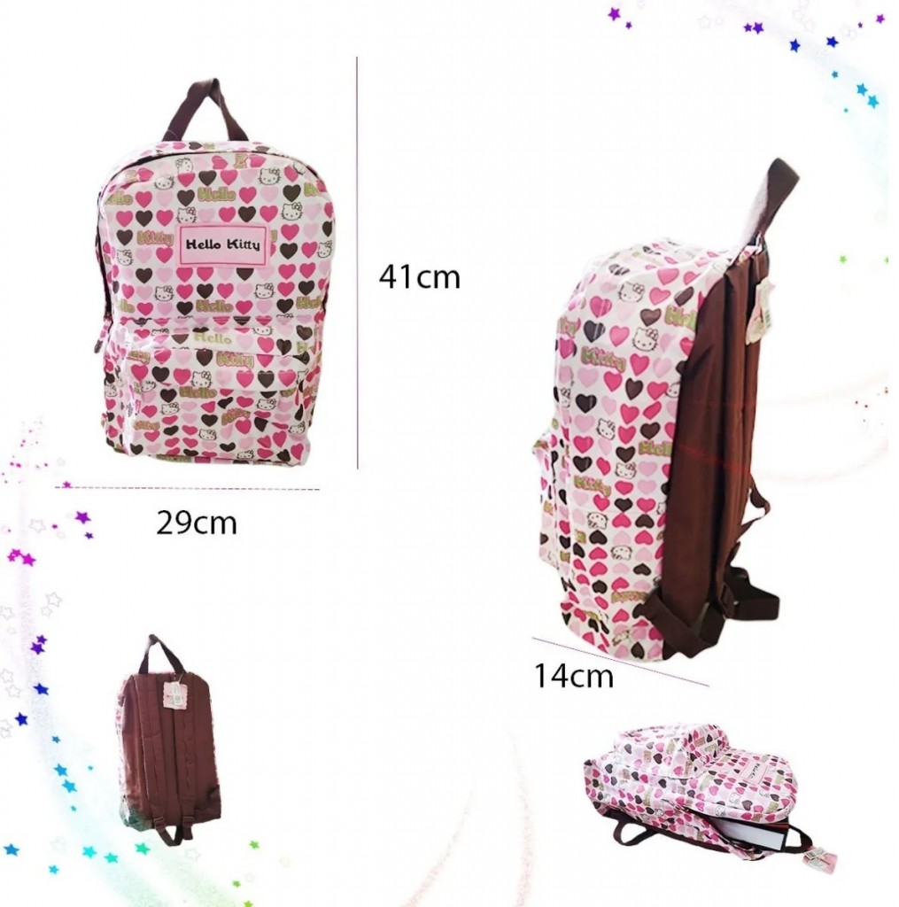 Bolso Grande Hello Kitty Morral Niñas Escolar Viajero