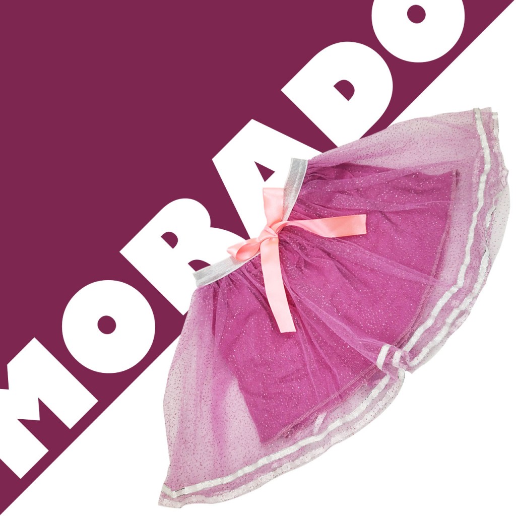 Tutu Falda Niña Fiesta Regalo Ballet Ropa Infantil Color Morado