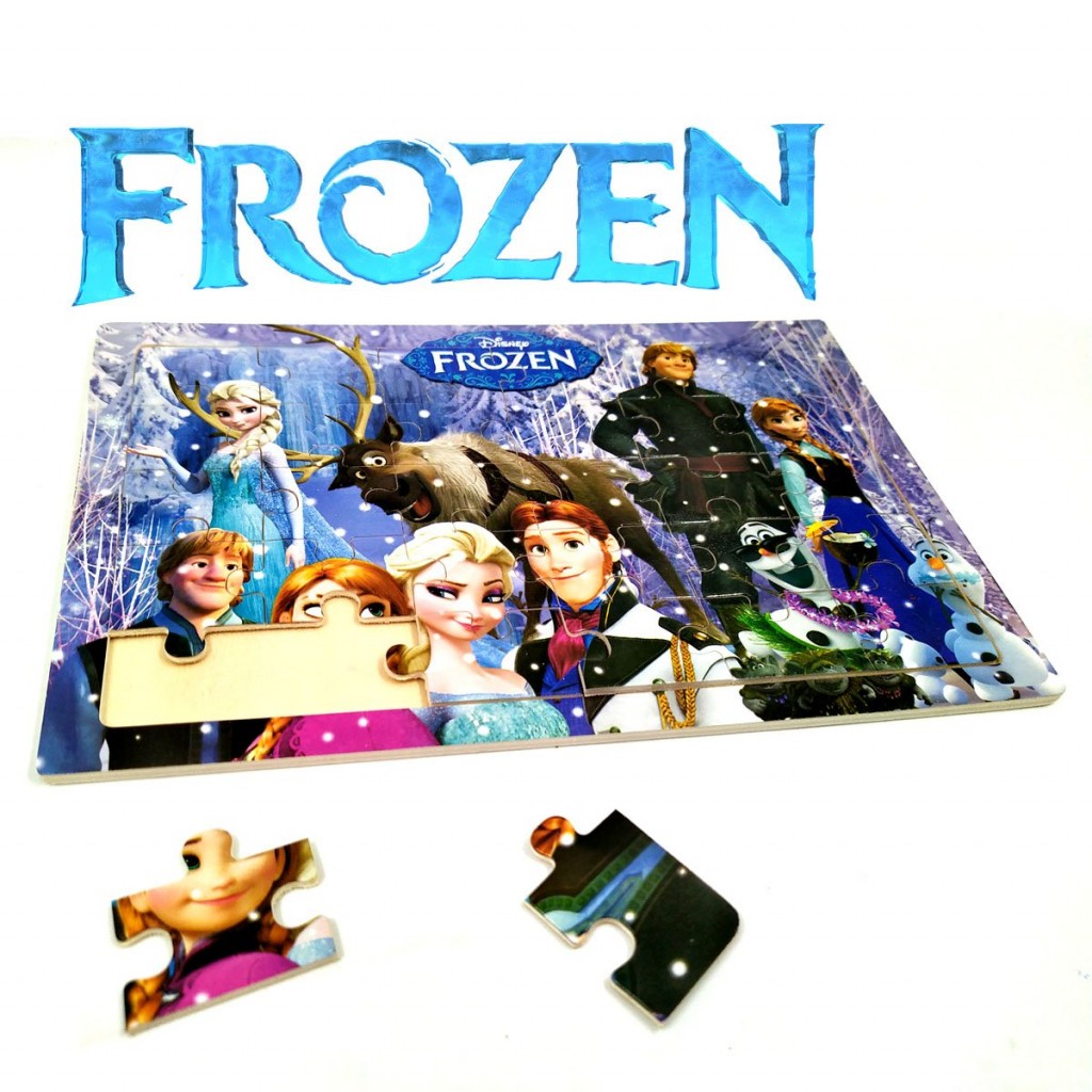 ROMPECABEZAS MADERA PERSONAJES FROZEN JUGUETERÍA NIÑOS NIÑAS