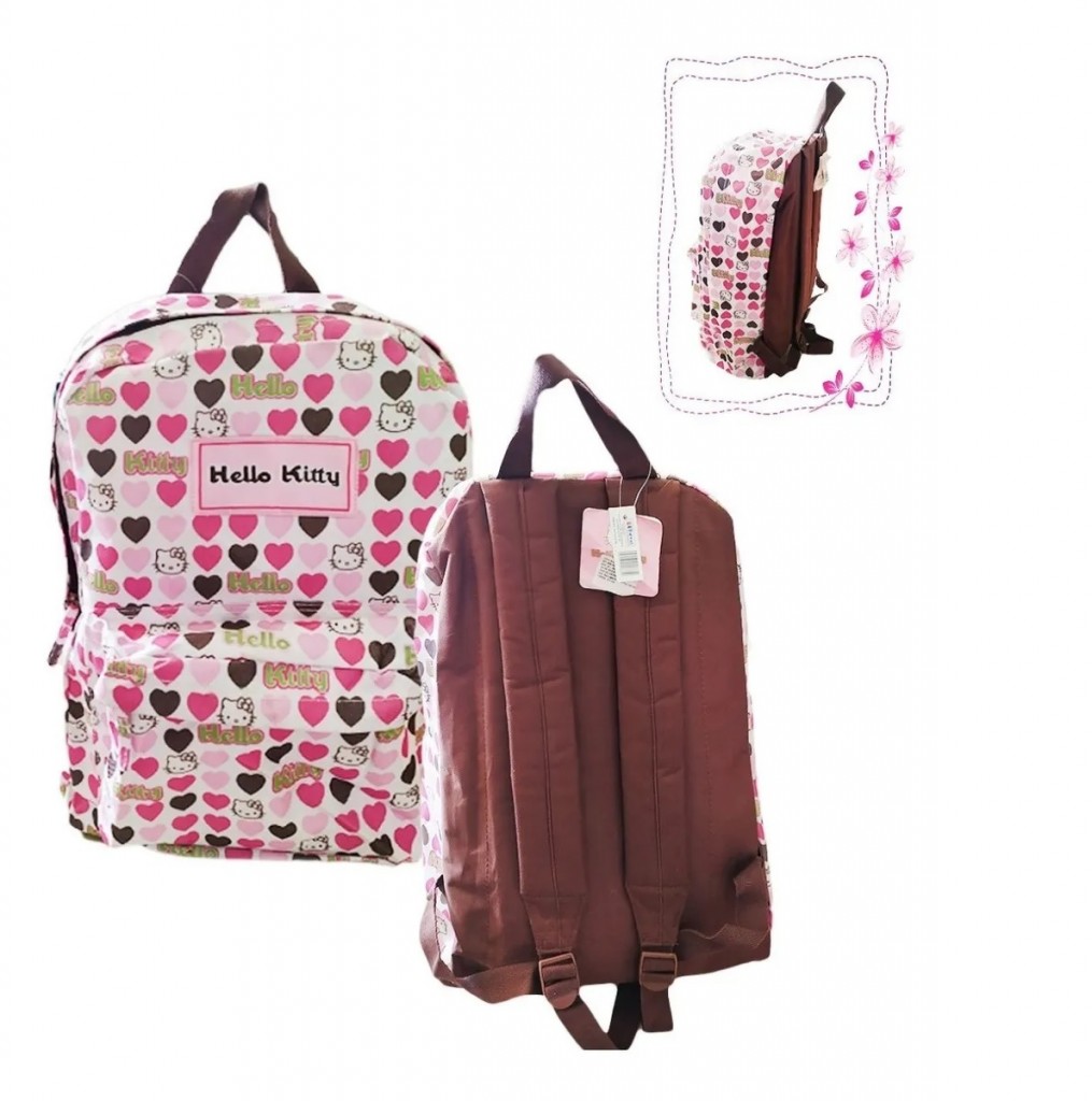 Bolso Grande Hello Kitty Morral Niñas Escolar Viajero